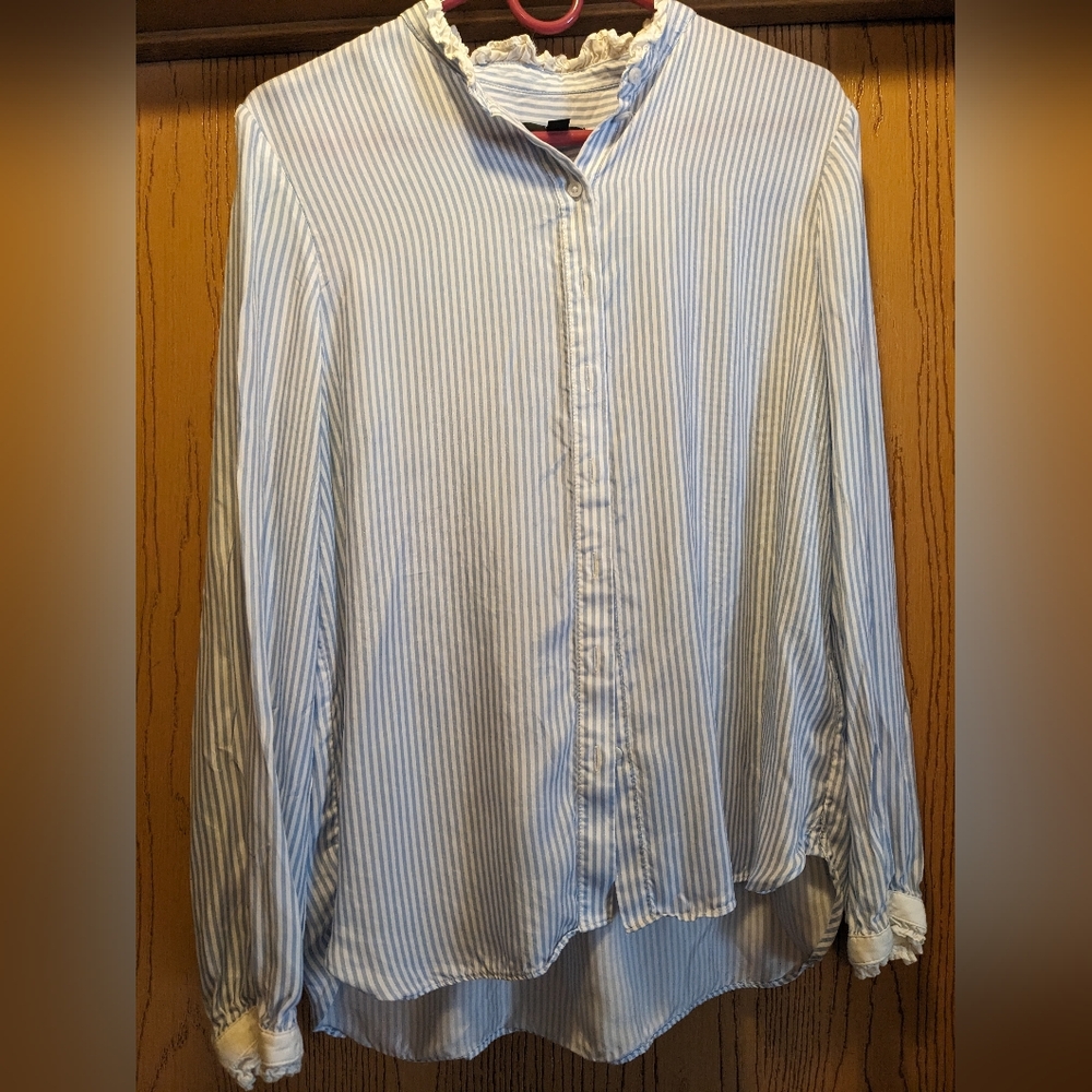 J Crew striped blouse